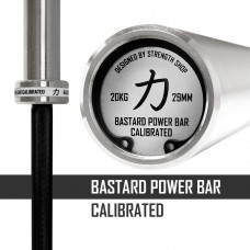 Кілібрований 20 кг гриф Bastard Power Bar - чорного кольору, СХВАЛЕНО IPF