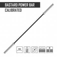Кілібрований 20 кг гриф Bastard Power Bar - чорного кольору, СХВАЛЕНО IPF